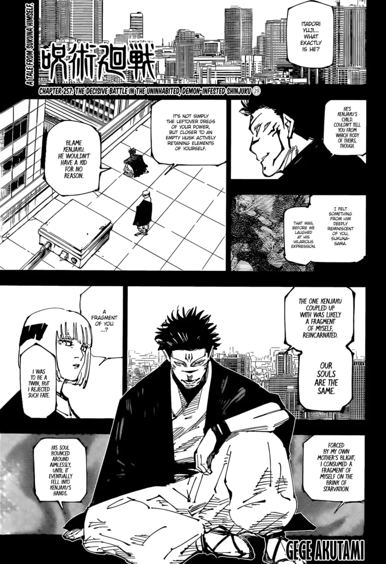 Jujutsu Kaisen Manga Chapter 257