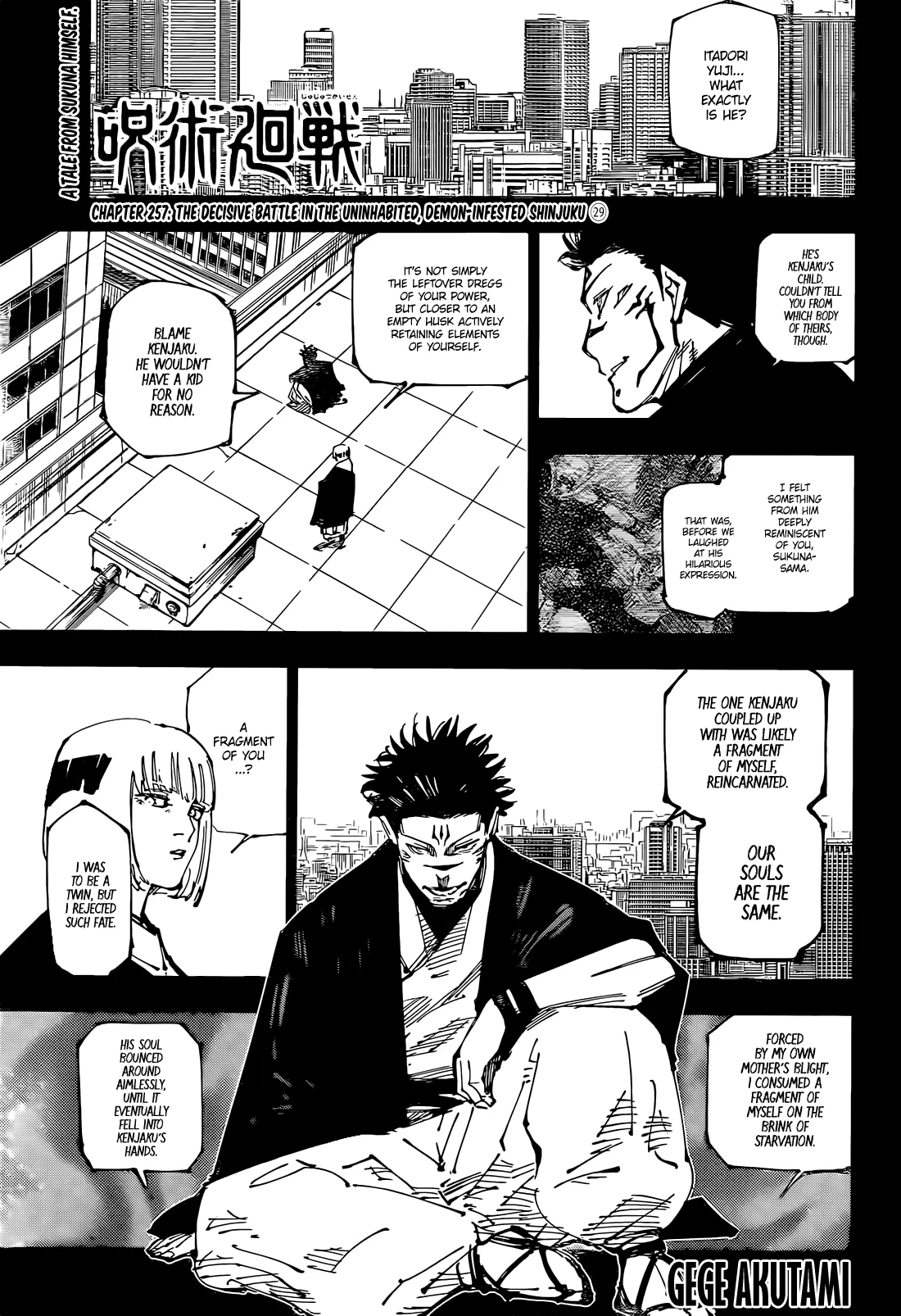 Jujutsu Kaisen Manga Chapter 257 read online free