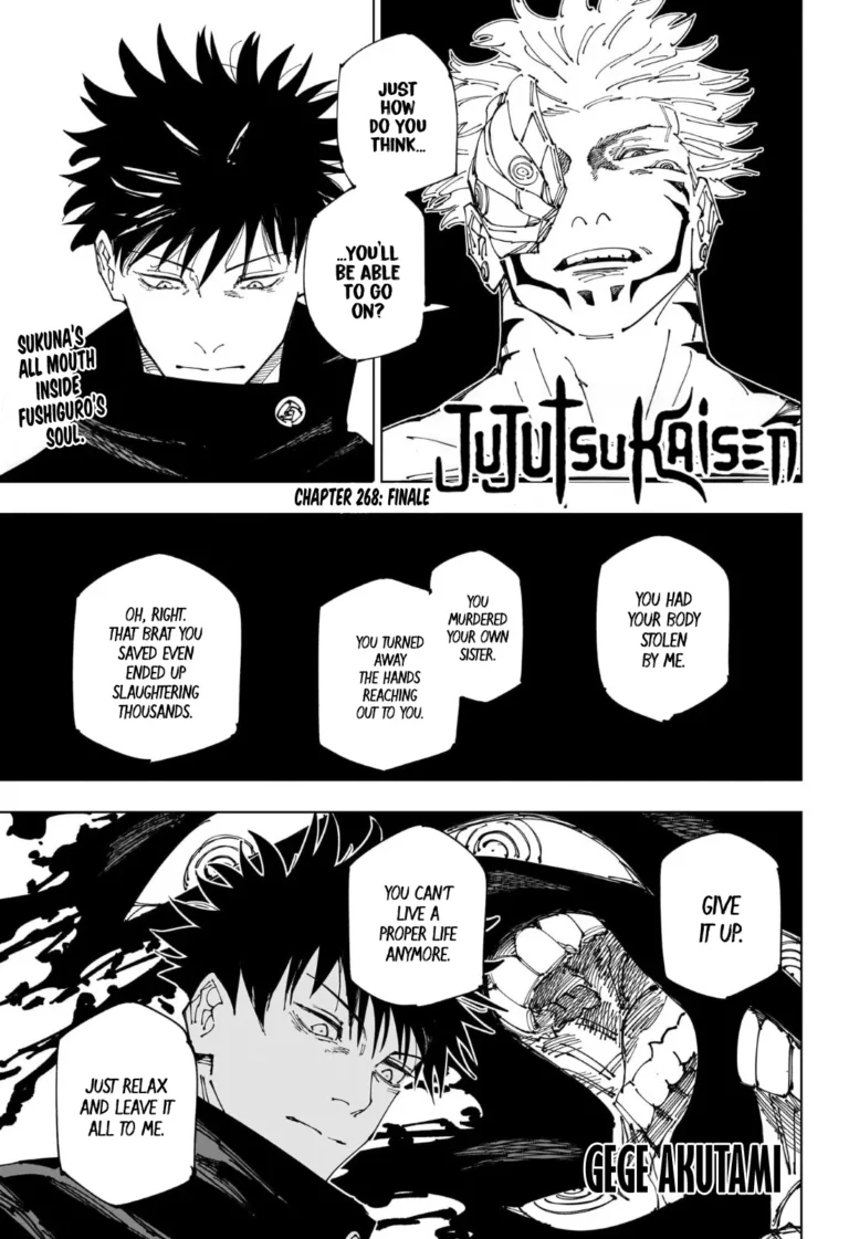 jujutsu kaisen manga chapter 268