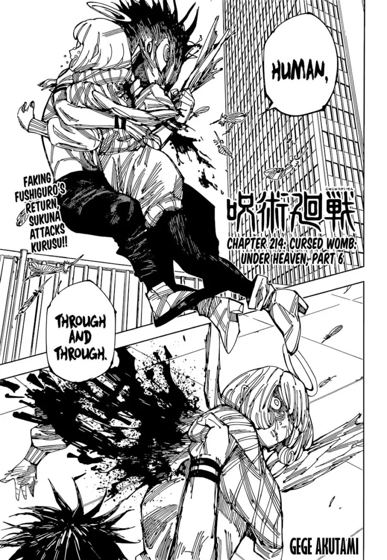 Jujutsu Kaisen Manga Chapter 214 read online