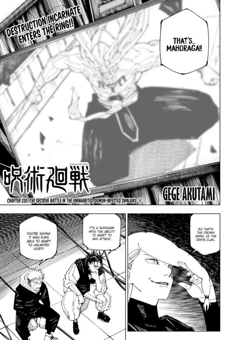 Jujutsu Kaisen Manga Chapter 230