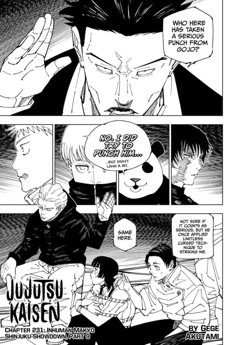 Jujutsu Kaisen Manga Chapter 231