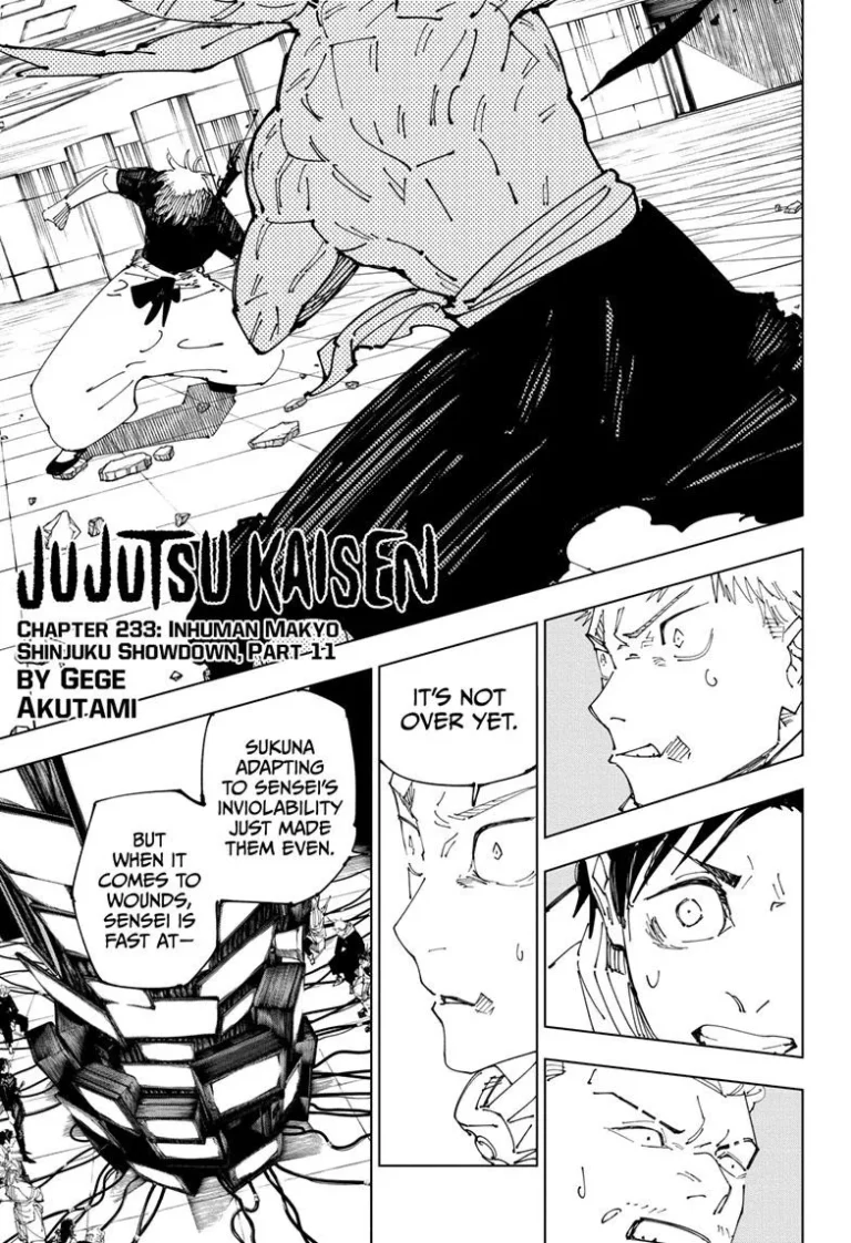 Jujutsu Kaisen Manga Chapter 233