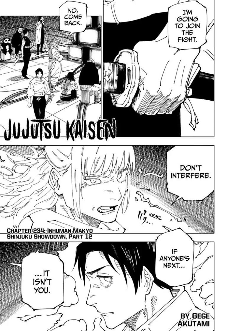 Jujutsu Kaisen Manga Chapter 234